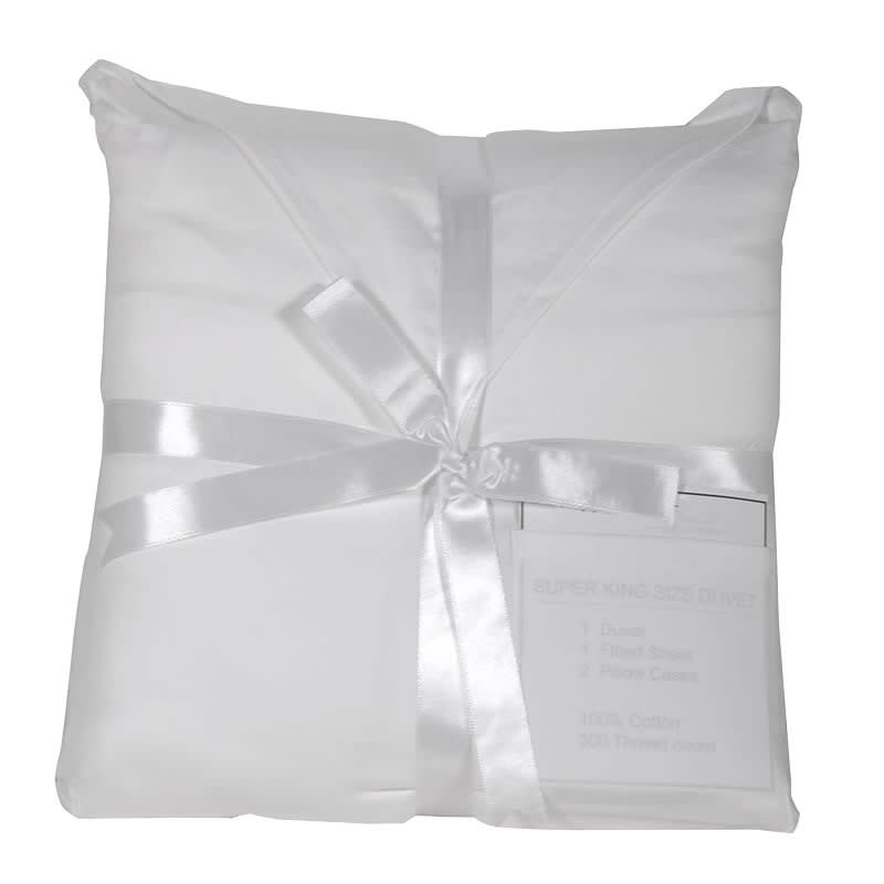 Chloe White Superking Duvet Set