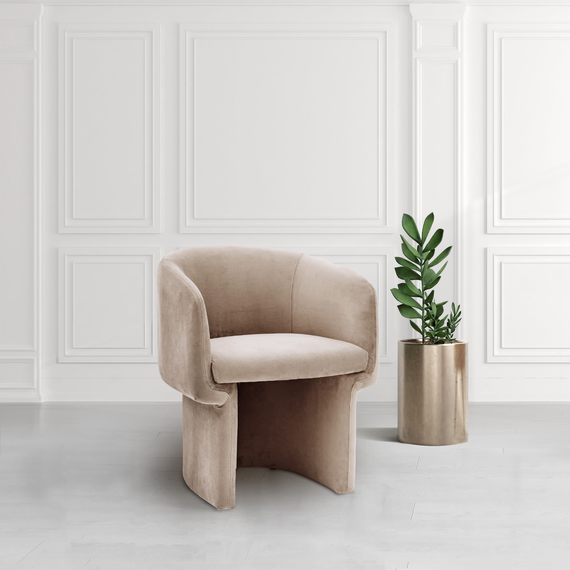 Holm Cream Upholstered Dining Chair by Gallery Direct