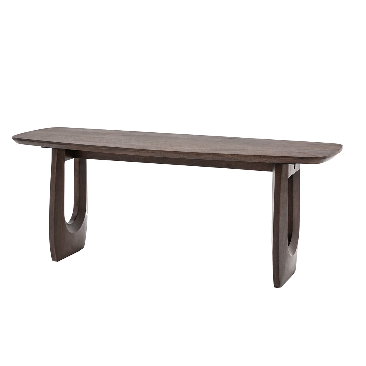 Arc Brown Wooden Bench by Gallery Direct