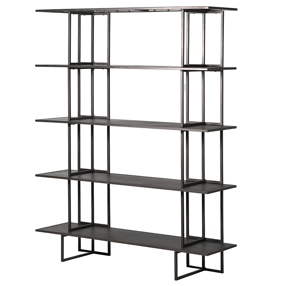 Metal and Black Shelf Unit