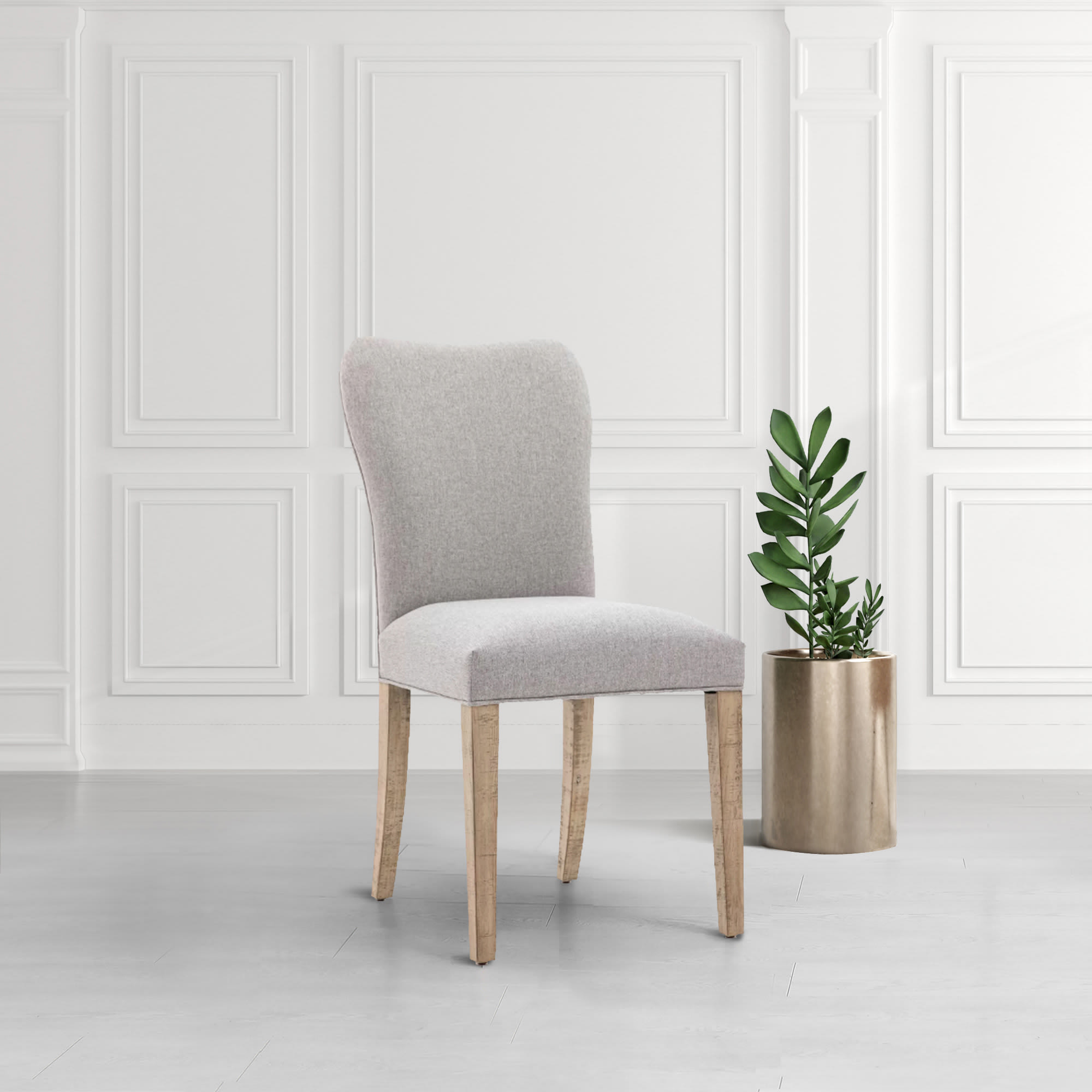 Vancouver Pine Wooden Grey Dining Chair by Gallery Direct