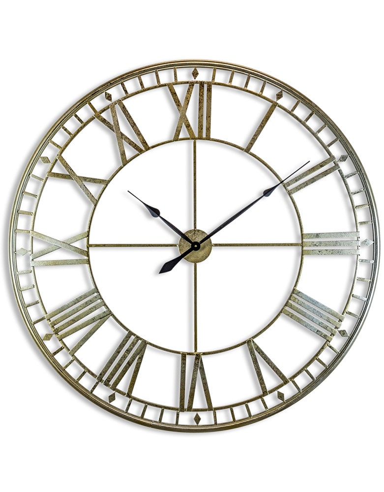 Antique Silver Outline Clock
