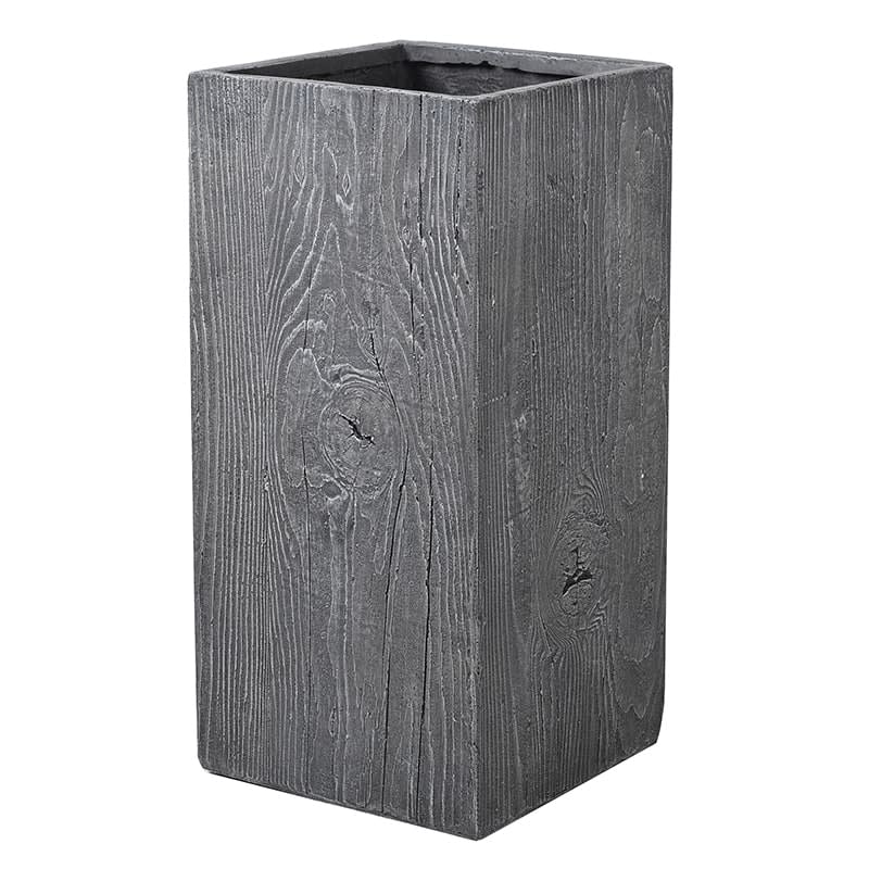 Tall Square Dark Grey Planter