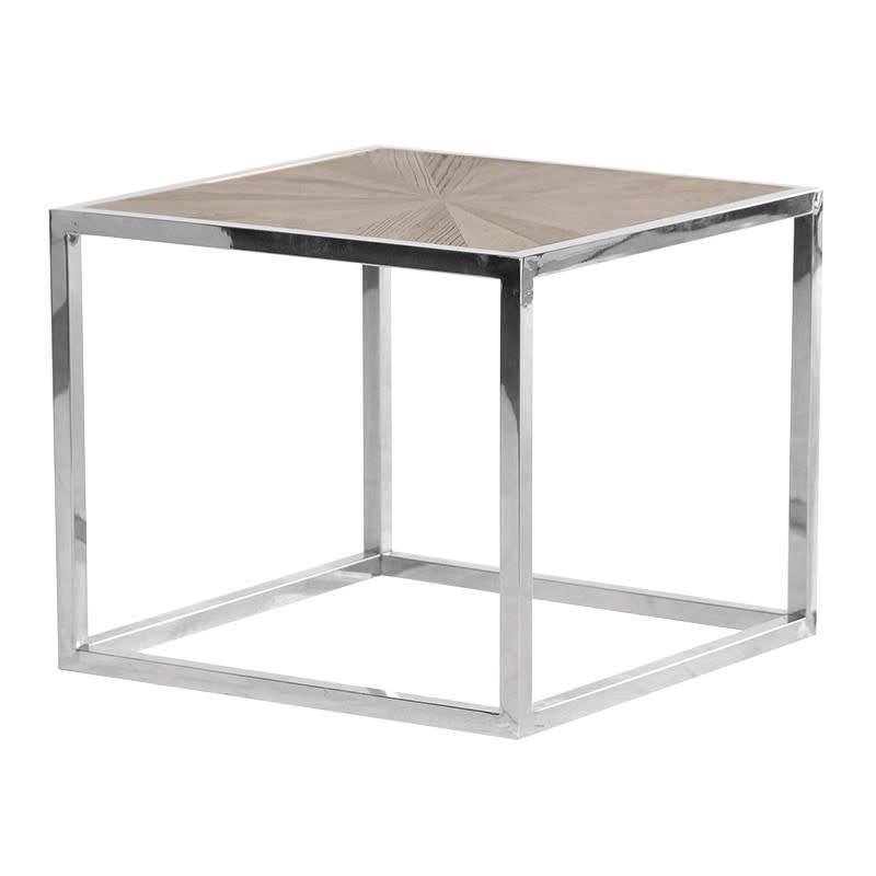 Modern Square Chrome Side Table