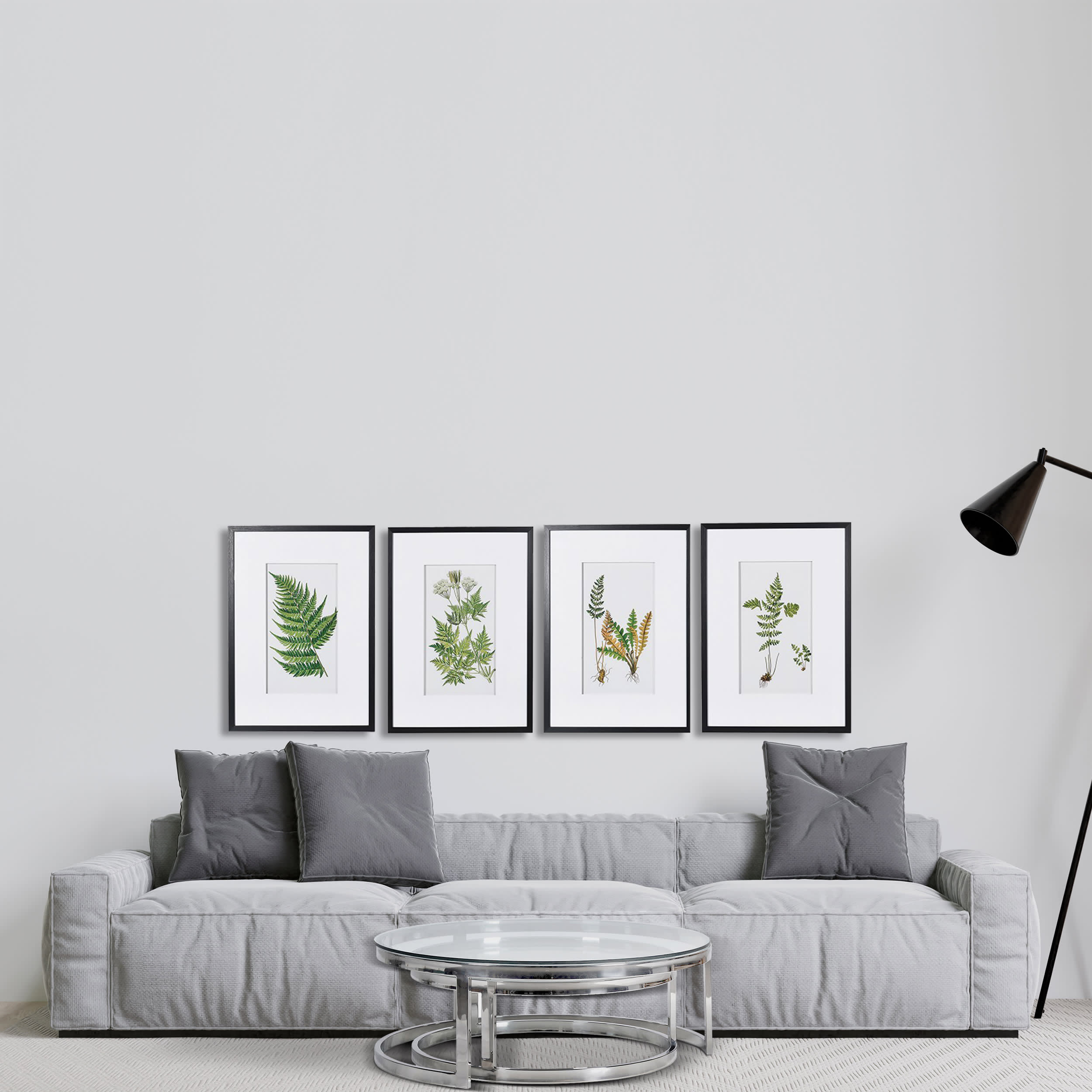 Set of 4 Fern Wall Pictures
