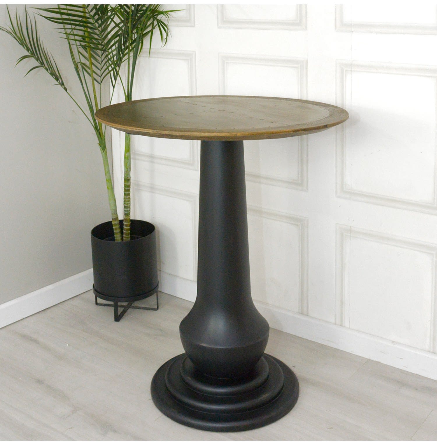 Wooden Top Tall Bar Table