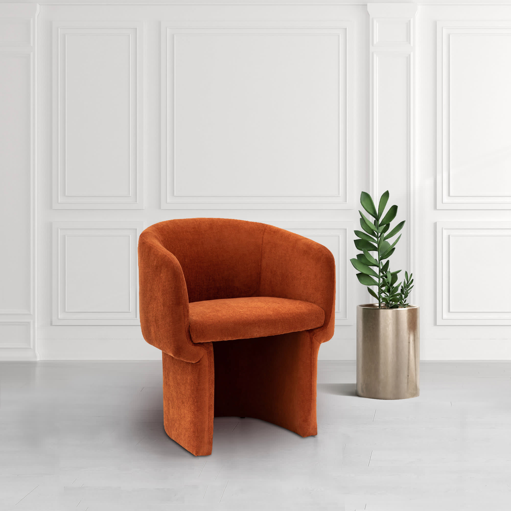 Holm Orange Upholstered Dining Chair by Gallery Direct