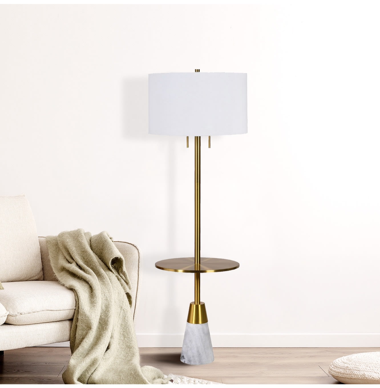 Blanca Marble Floor Lamp