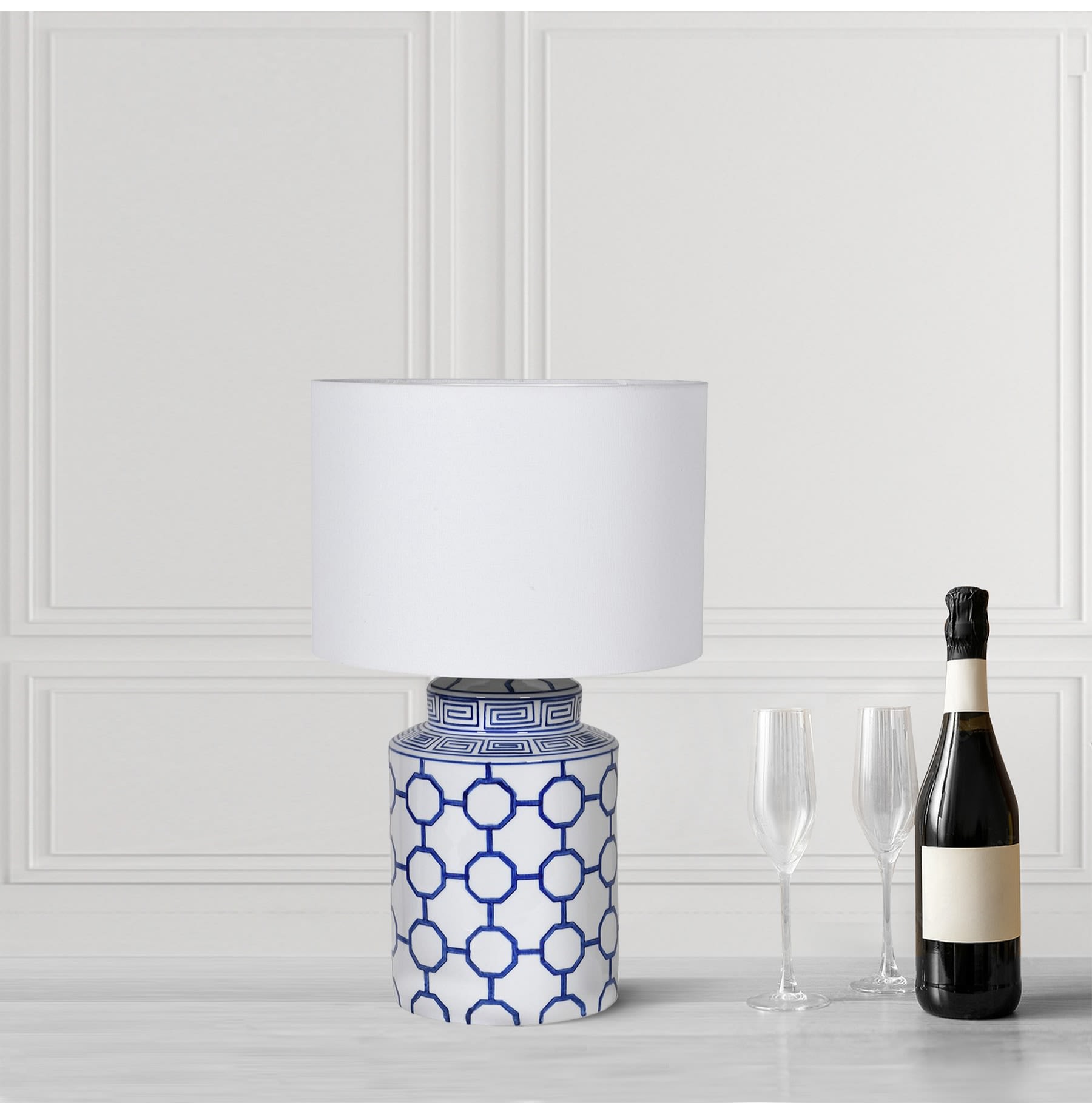 Blue Tile Style Table Lamp
