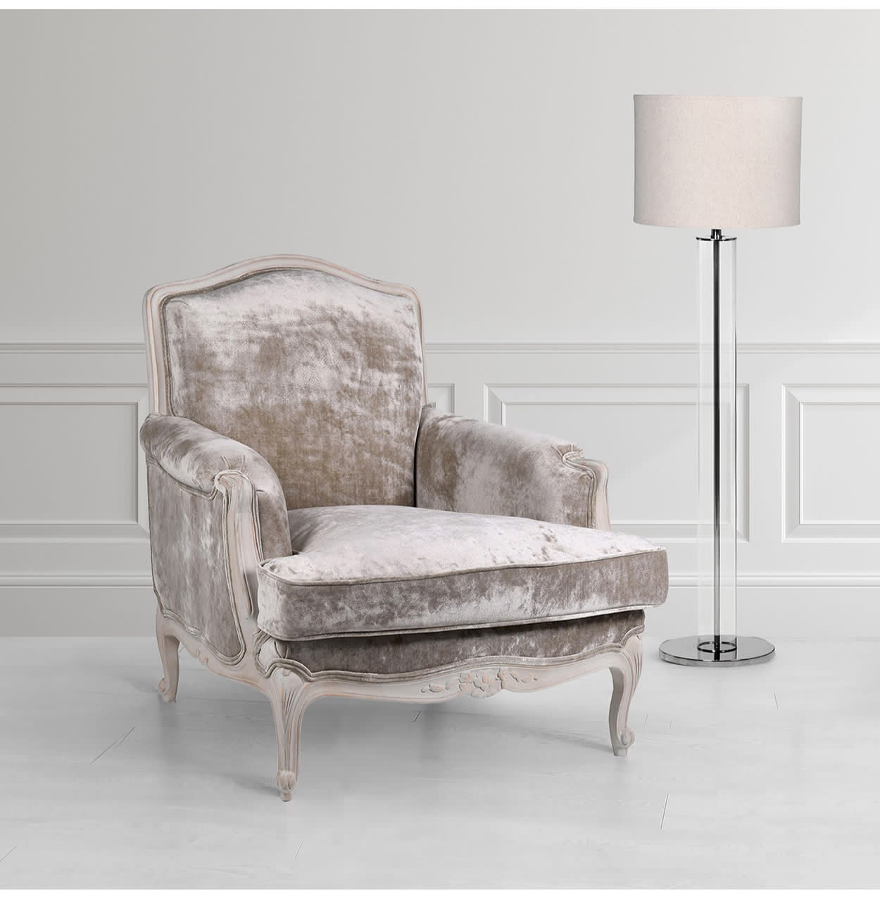 Luxury French Velvet Armchair