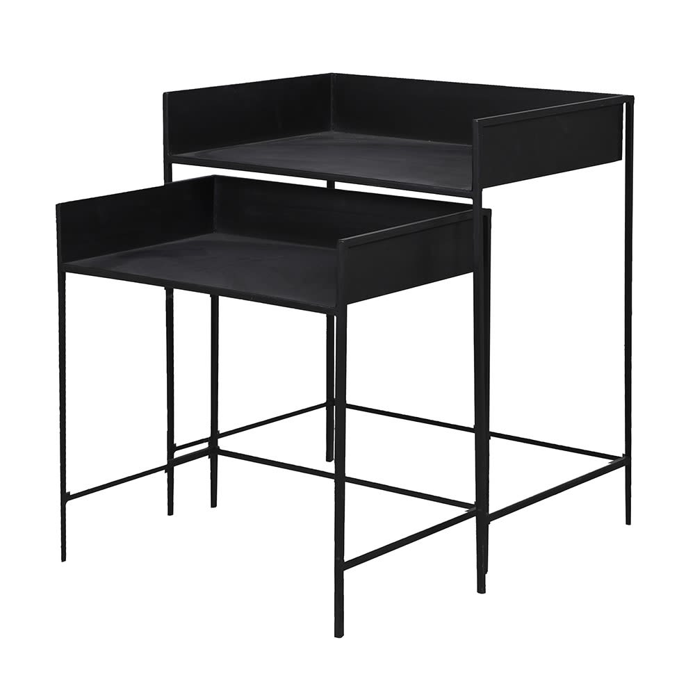 Black Metal Nest of Side Tables