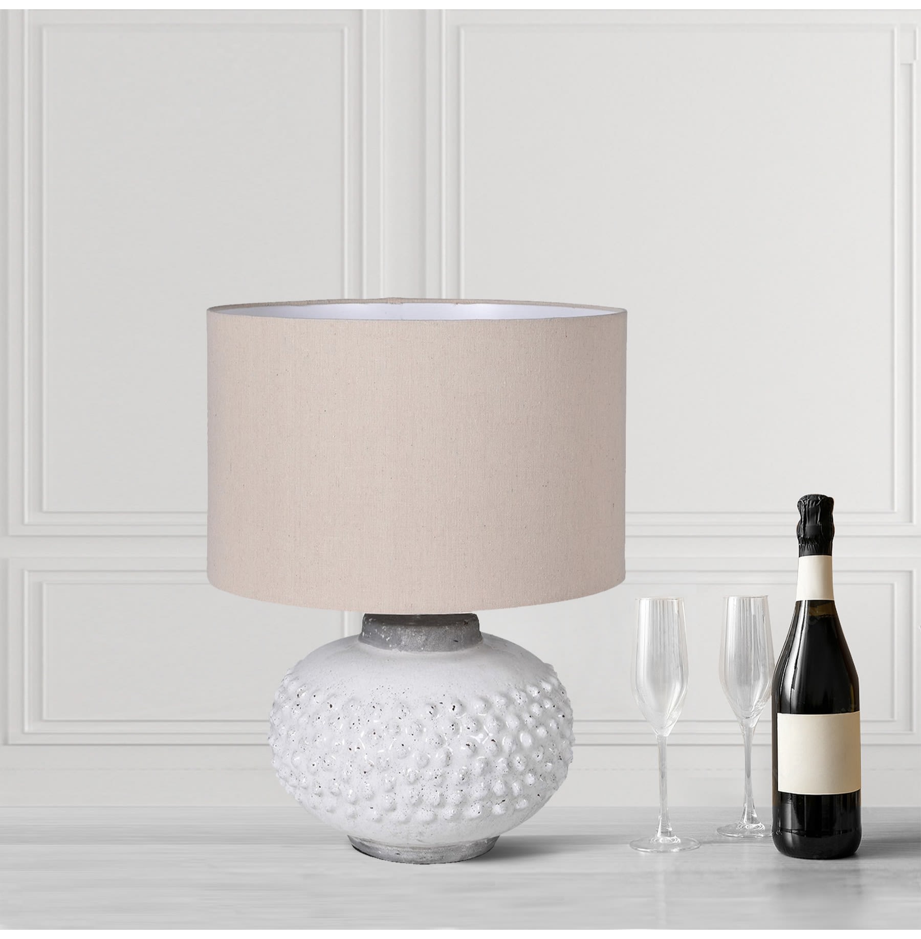 Bobble Cracked Glaze Table Lamp