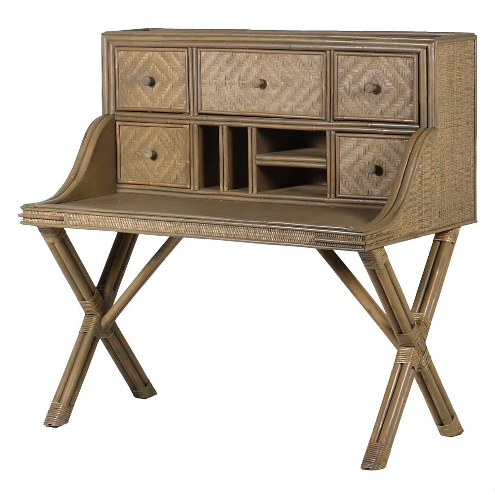 Natural Bamboo and Rattan Desk