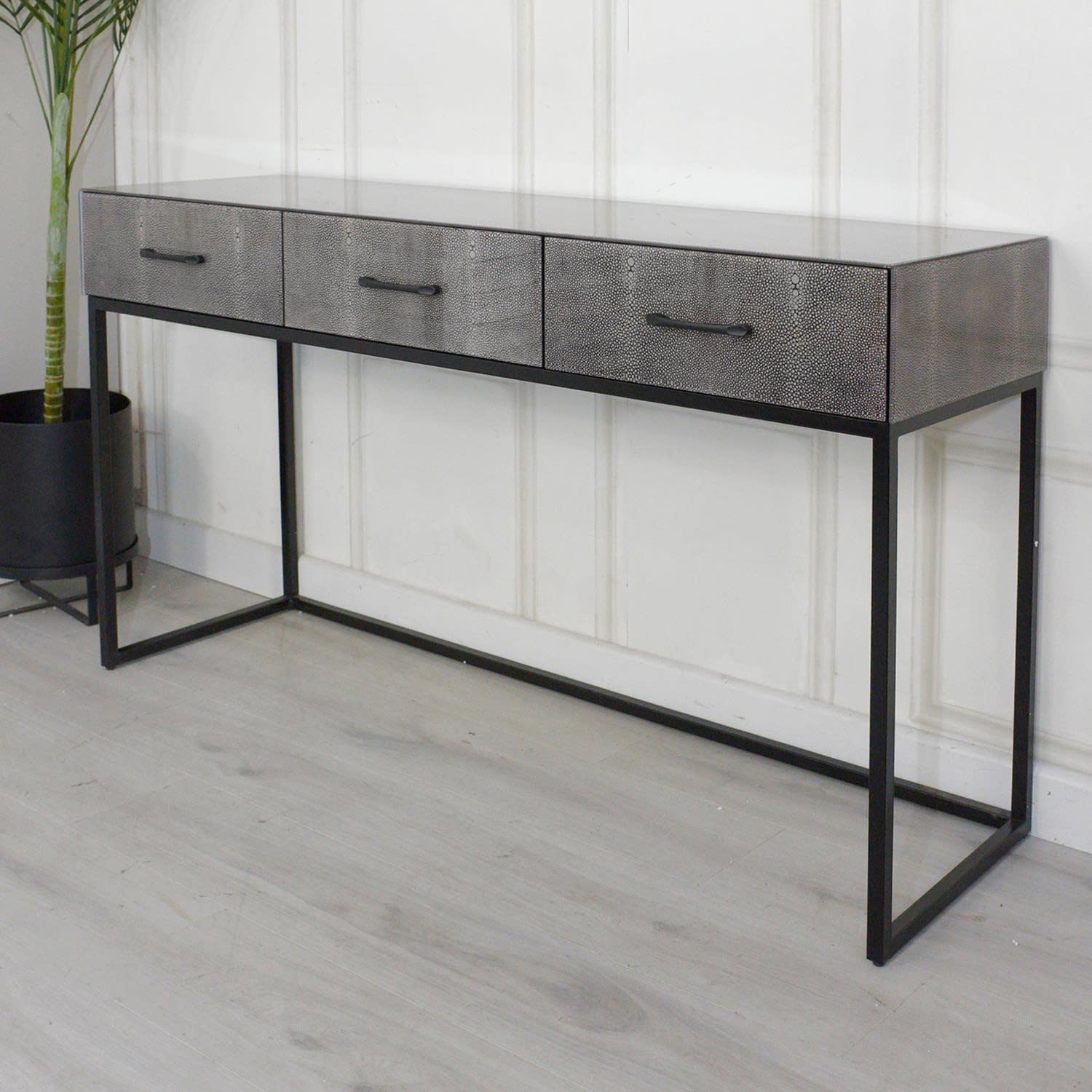 Iron and Shagreen Pattern Desk