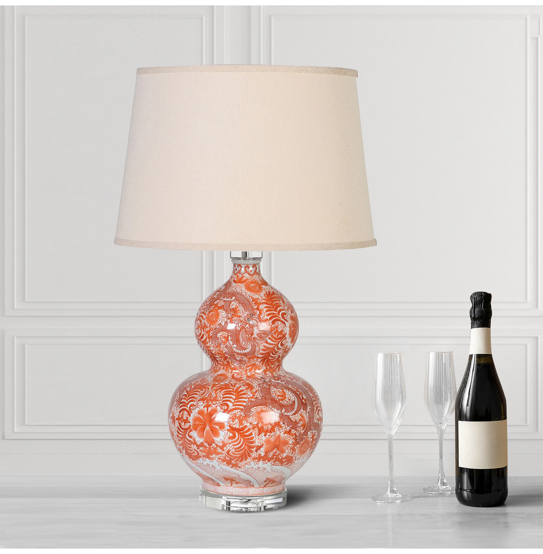 Orange Pattern Table Lamp