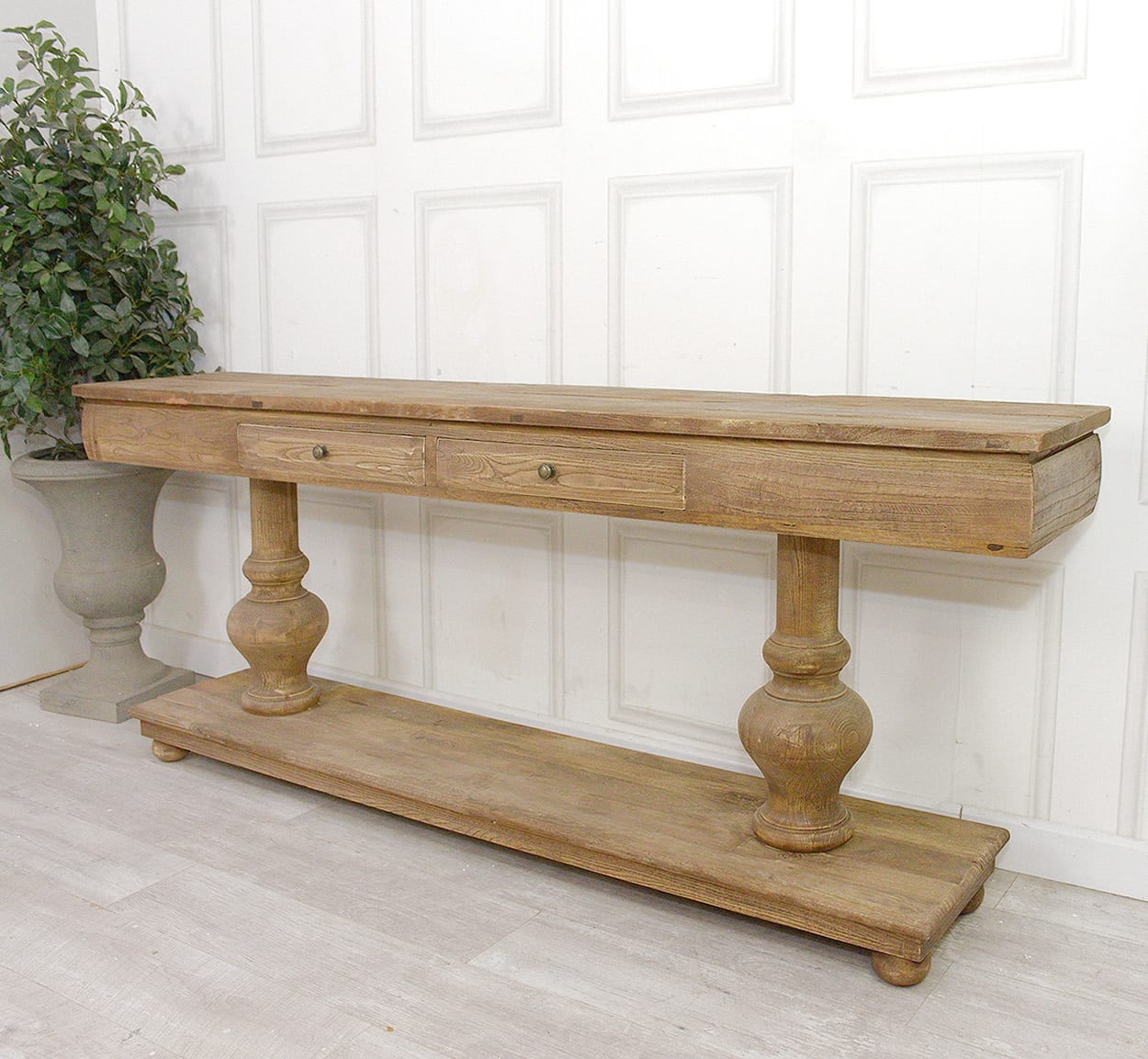 Reclaimed Elm Floating Hall Table