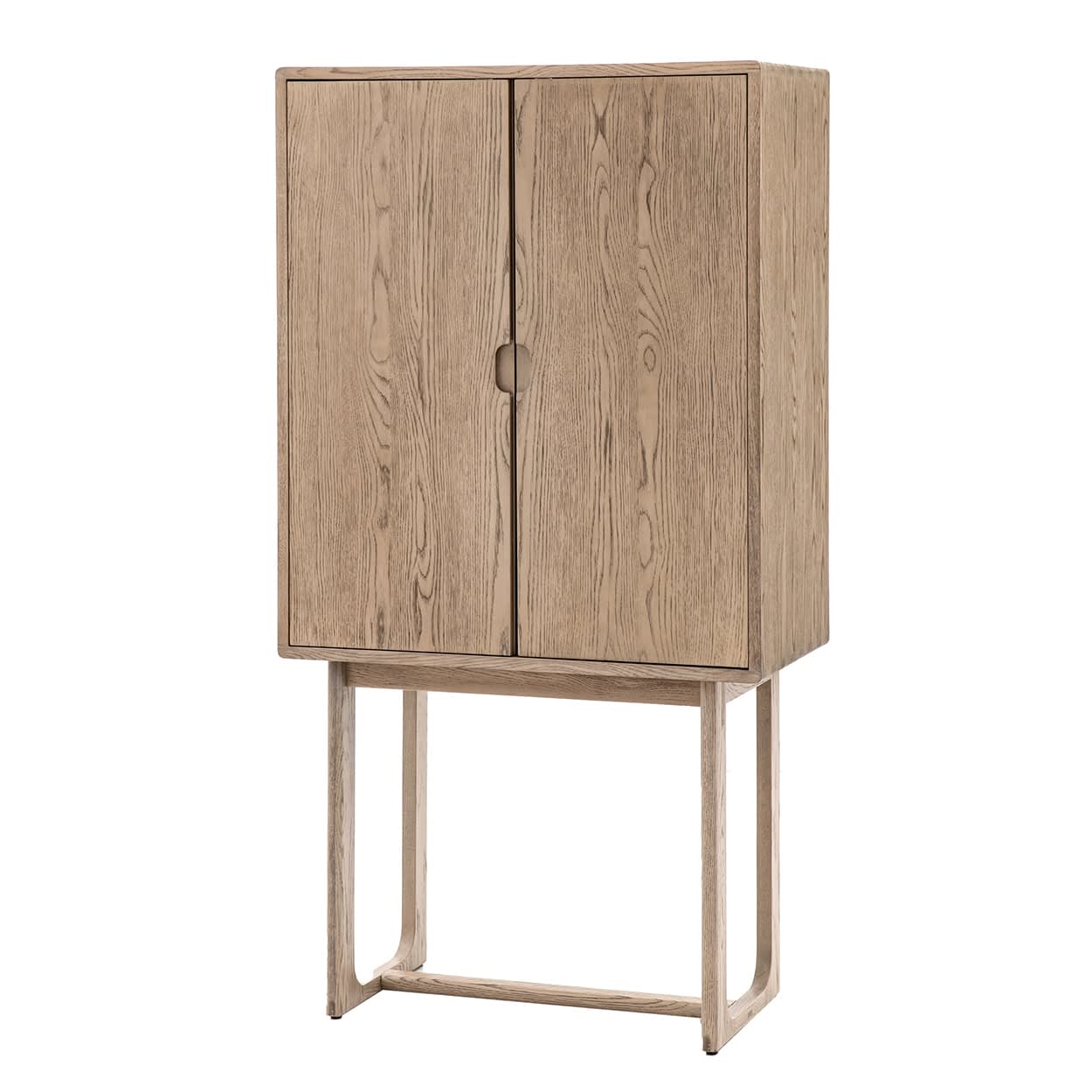 Crafted Grey Wooden Cocktail Cabinet by Gallery Direct