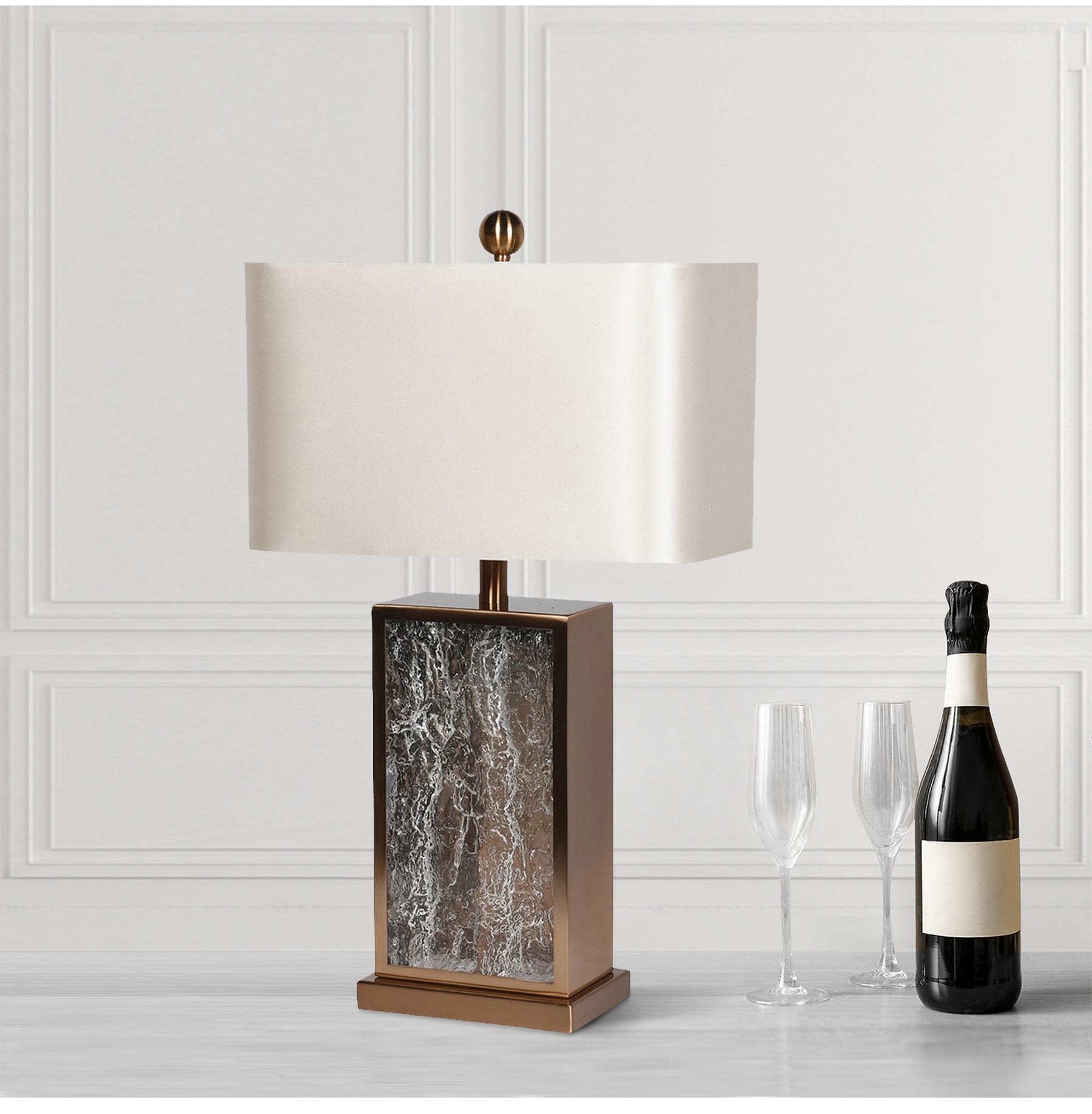 Textured Glass Table Lamp