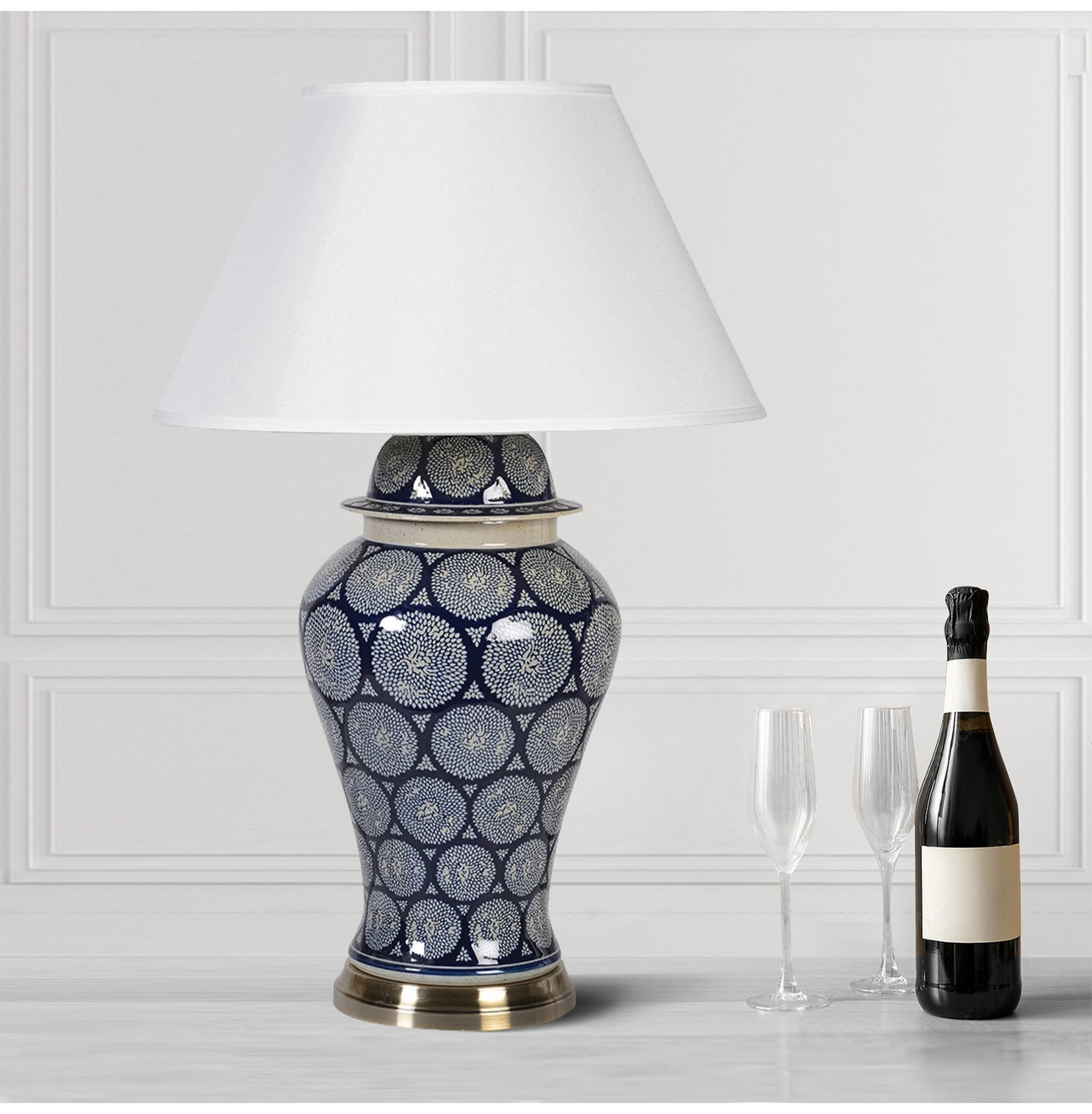 Patterned Ginger Jar Table Lamp