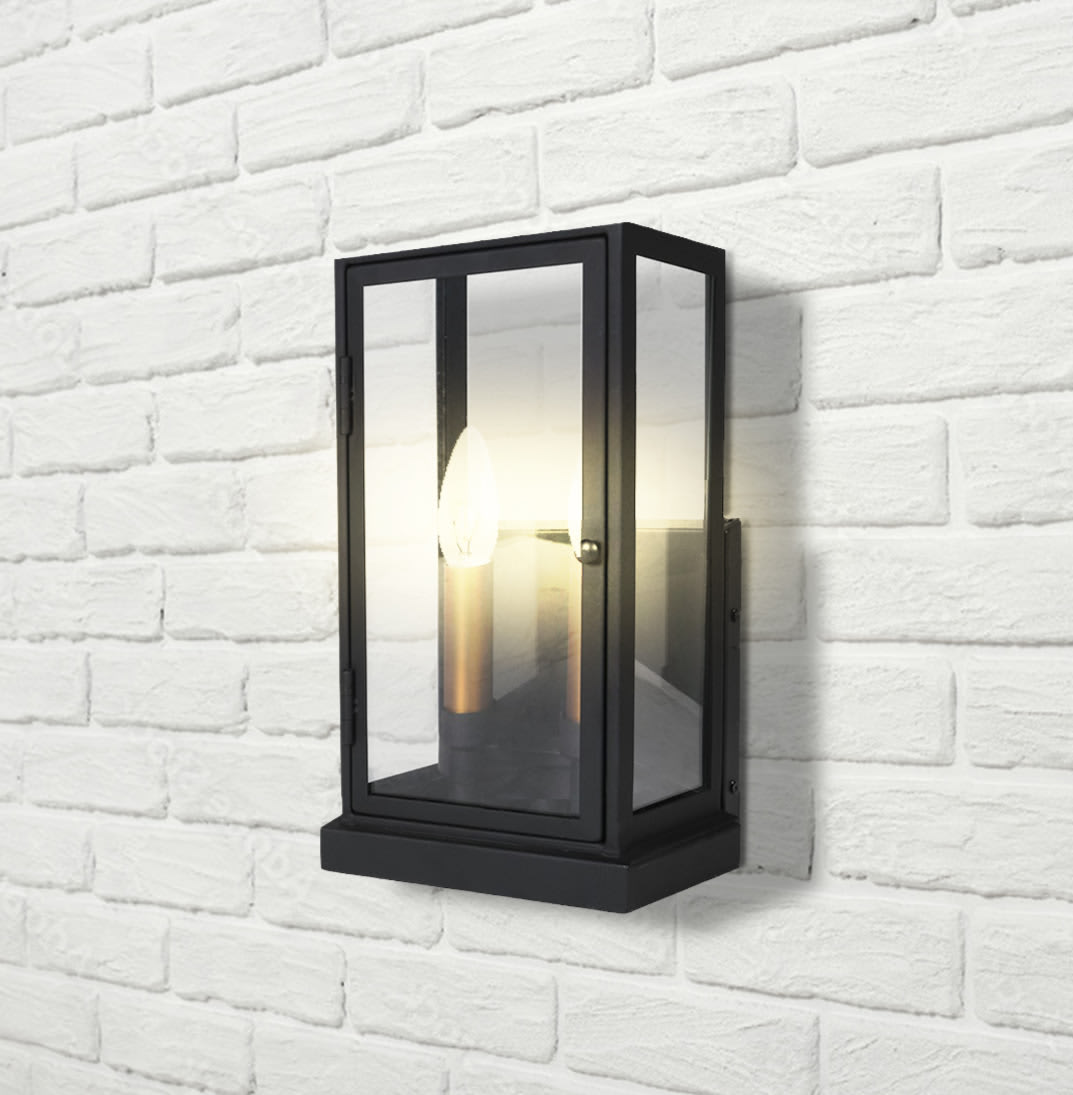 Double Bulb Box Wall Light