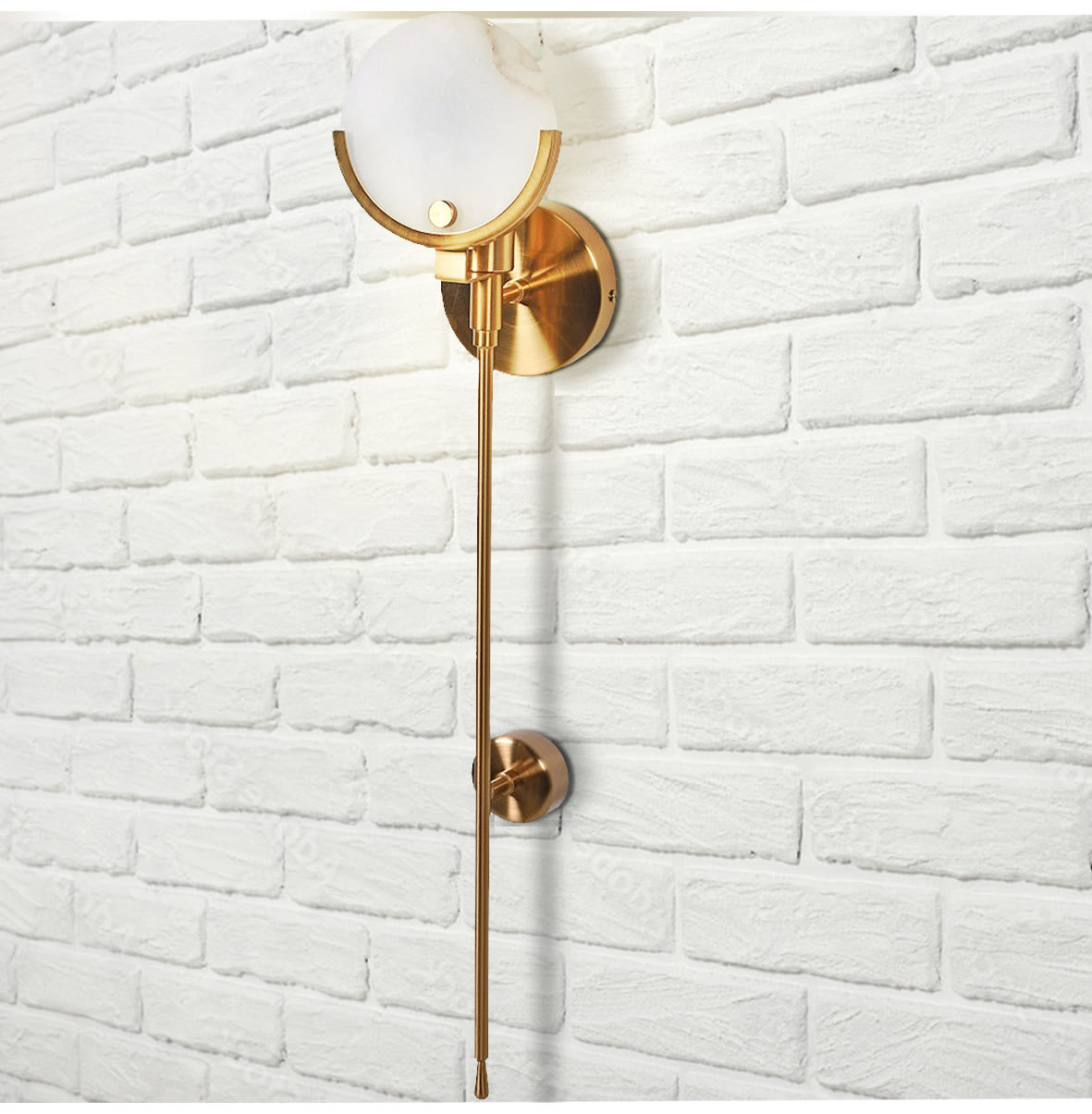 Gold Crystal Disc Large Wall Light