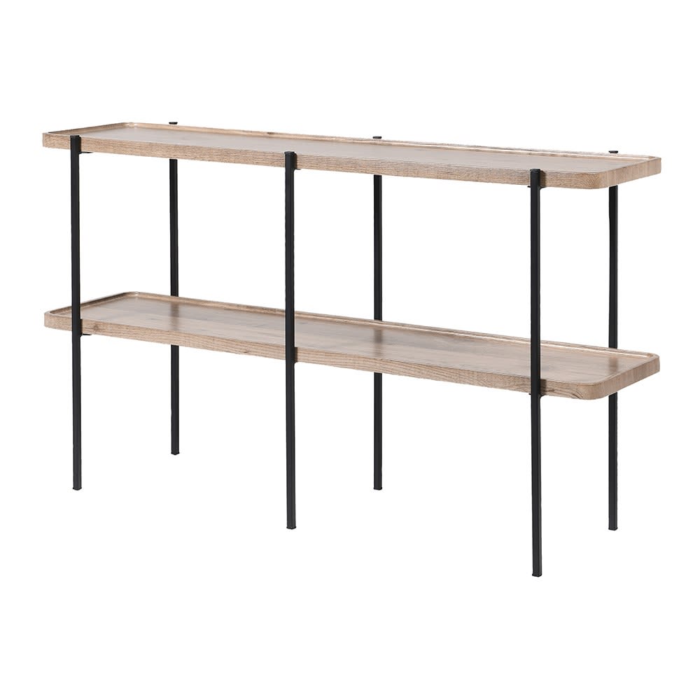 Wooden 2 Tier Hall Console Table