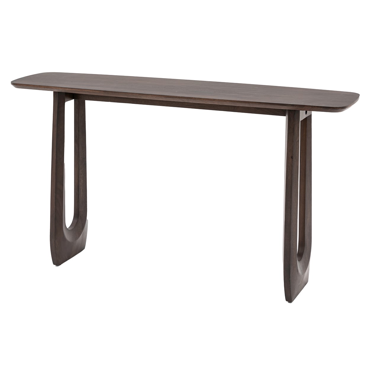 Arc Brown Wooden Hall Console Table by Gallery Direct 