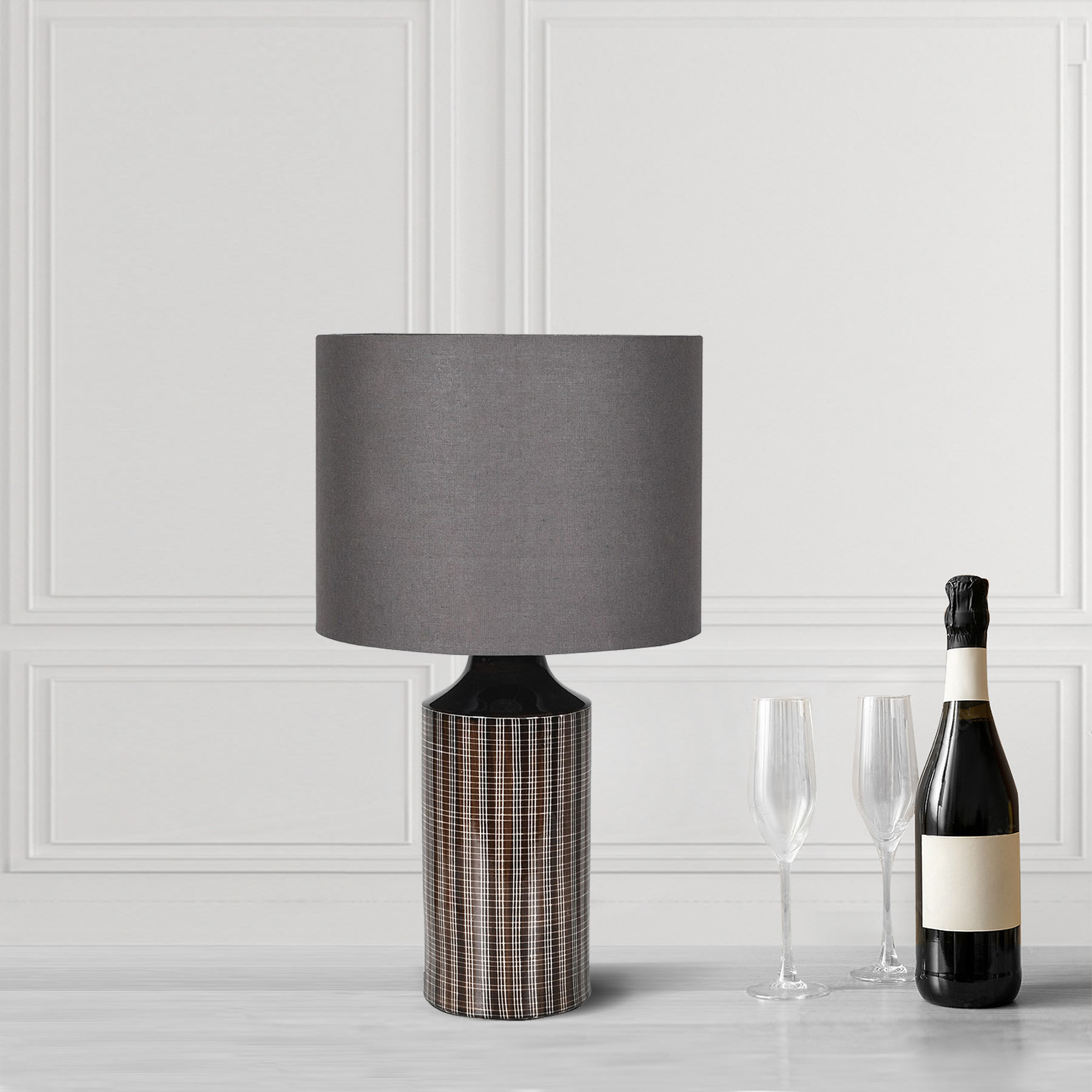 Black Squares Table Lamp