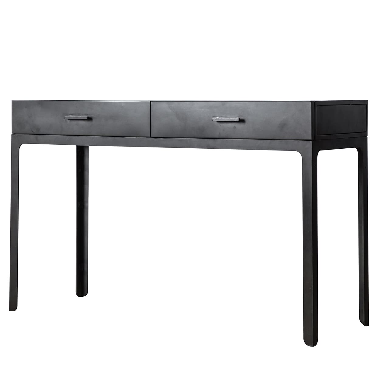 Ottinge Grey Iron 2 Drawer Desk by Gallery Direct