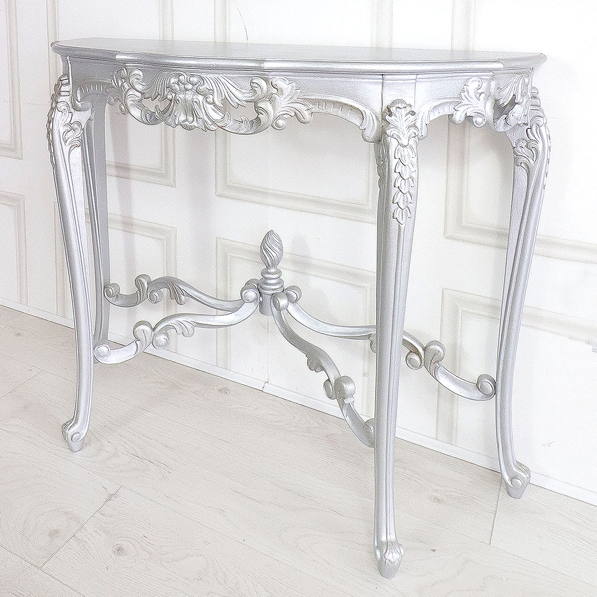 French Silver Hall Console Table