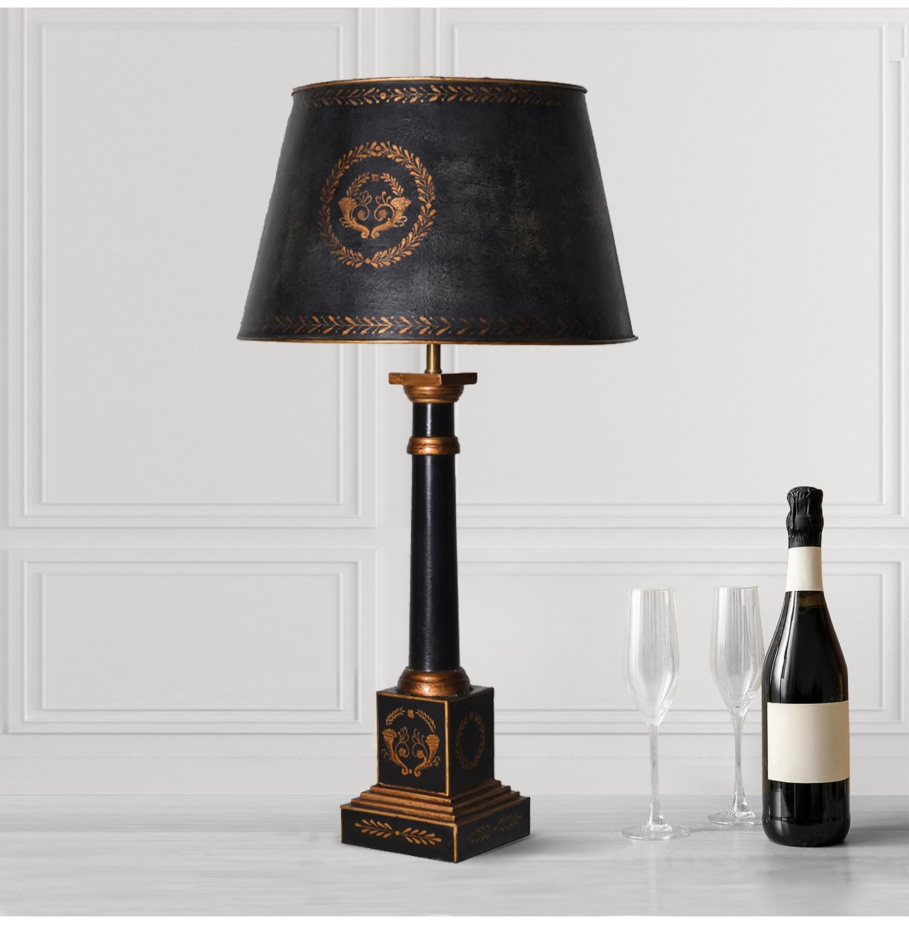 Regal Black Table Lamp