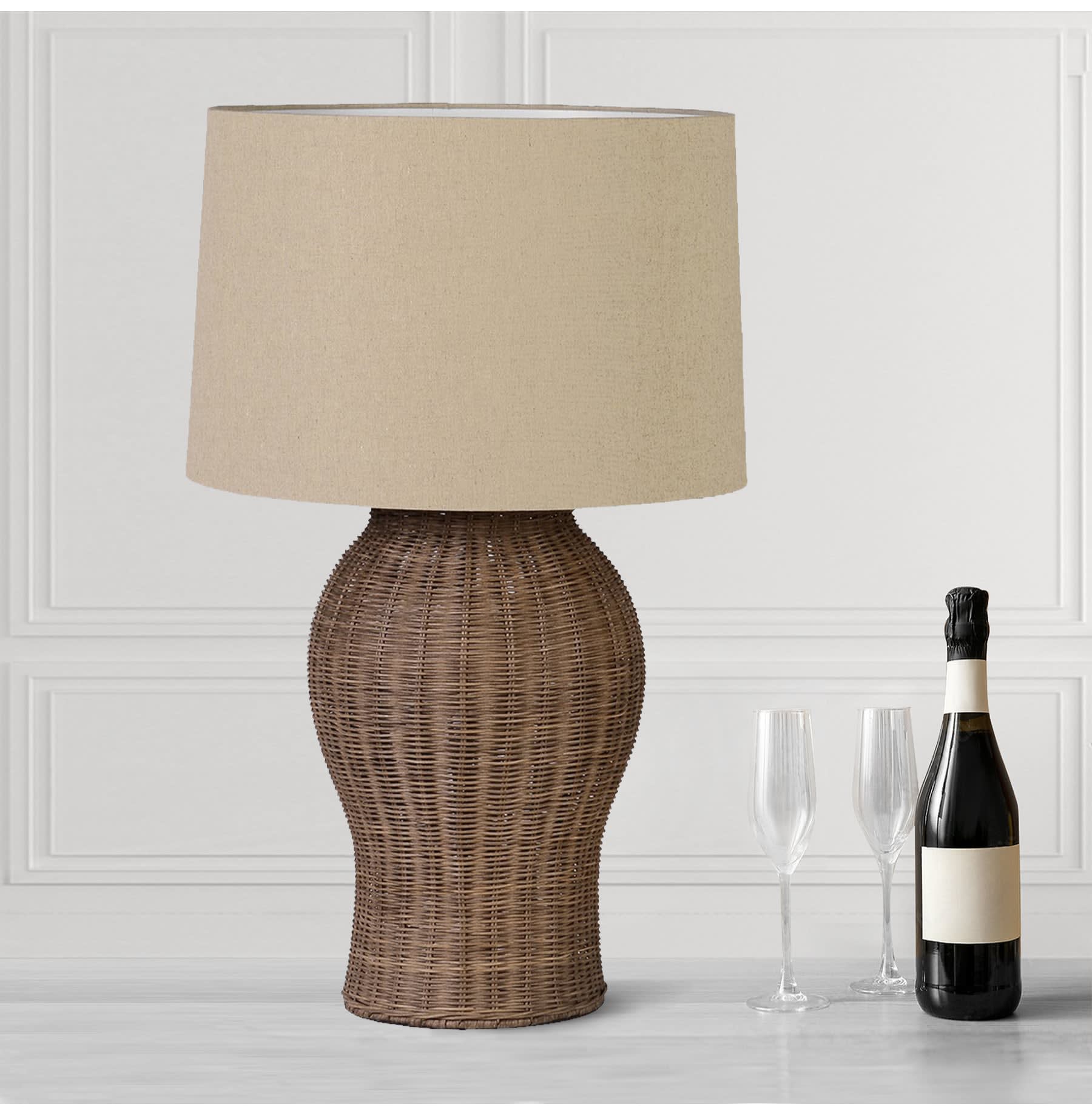 Rattan Base Table Lamp