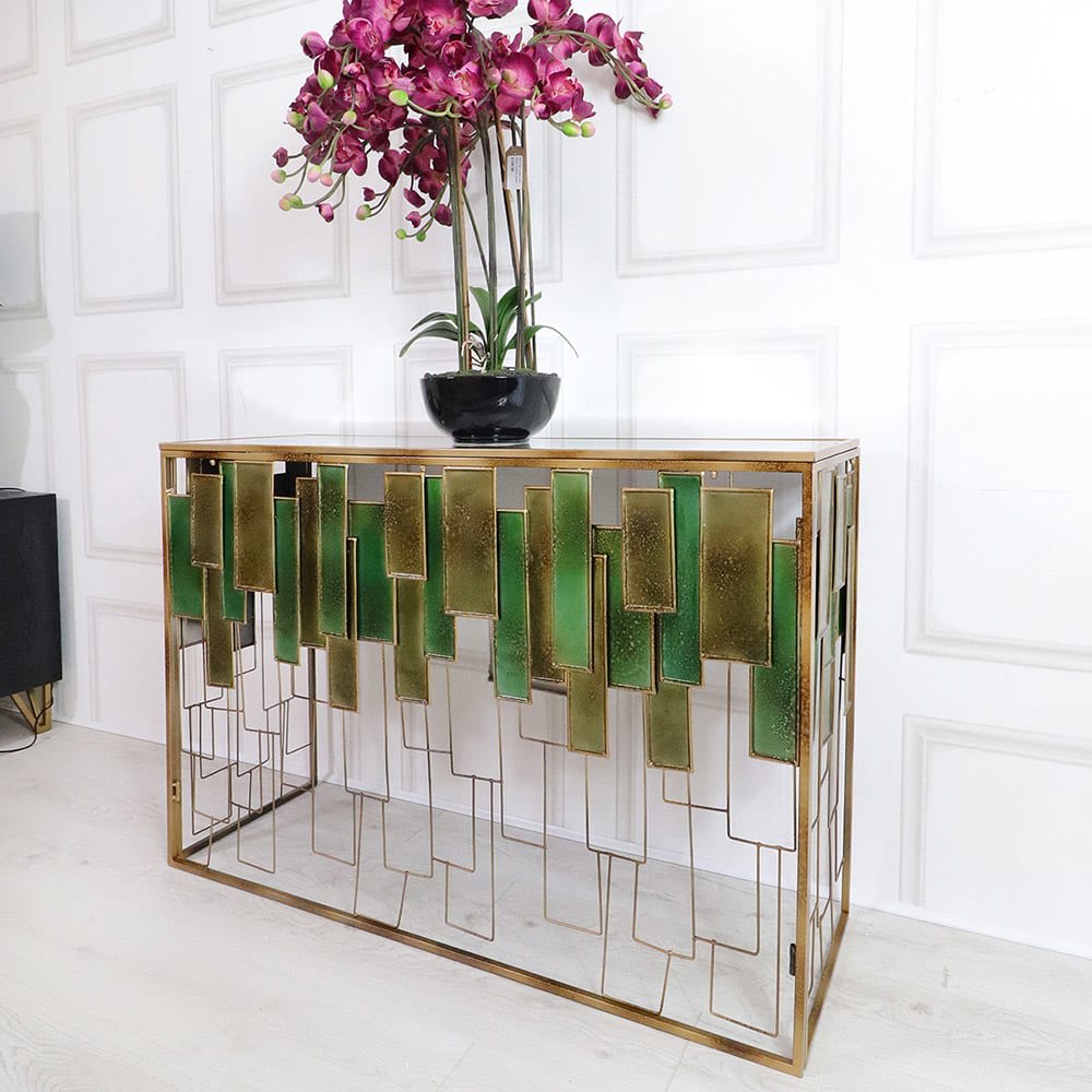 Coloured Panel Console Table