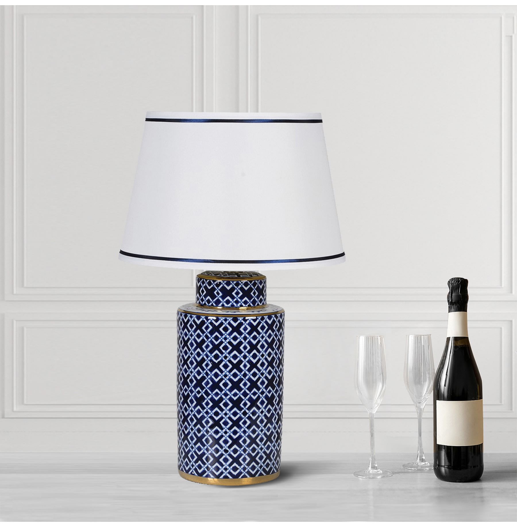 Blue and Gold Table Lamp