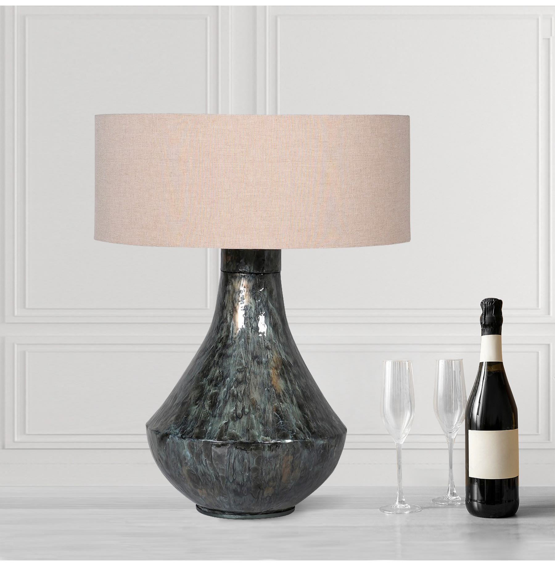 Greys Enamel Base Table Lamp