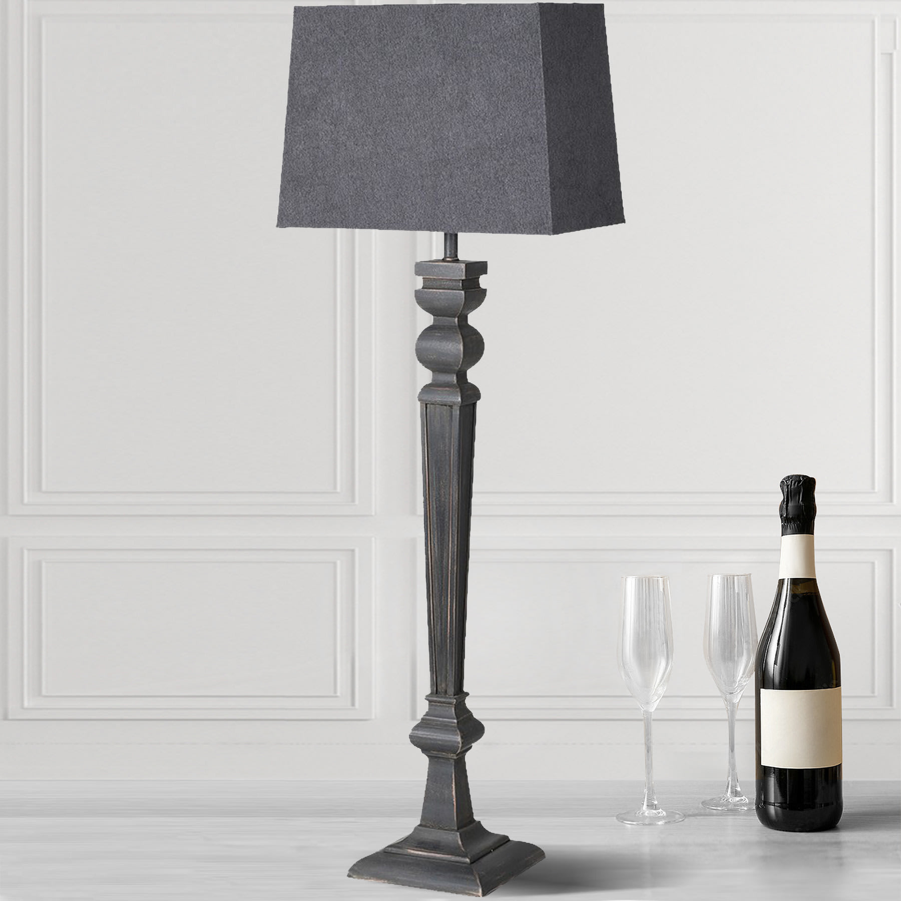 Extra Tall Black Table Lamp