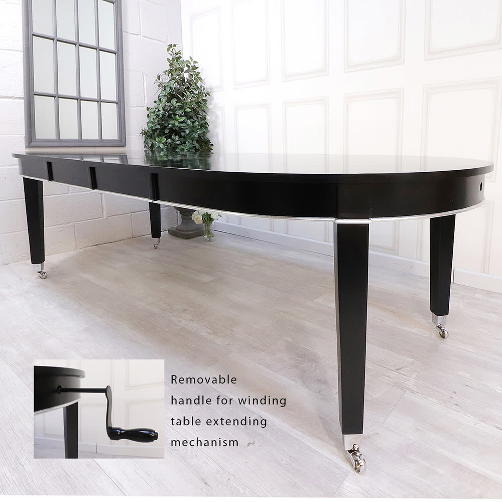 Manor Black Extending Dining Table