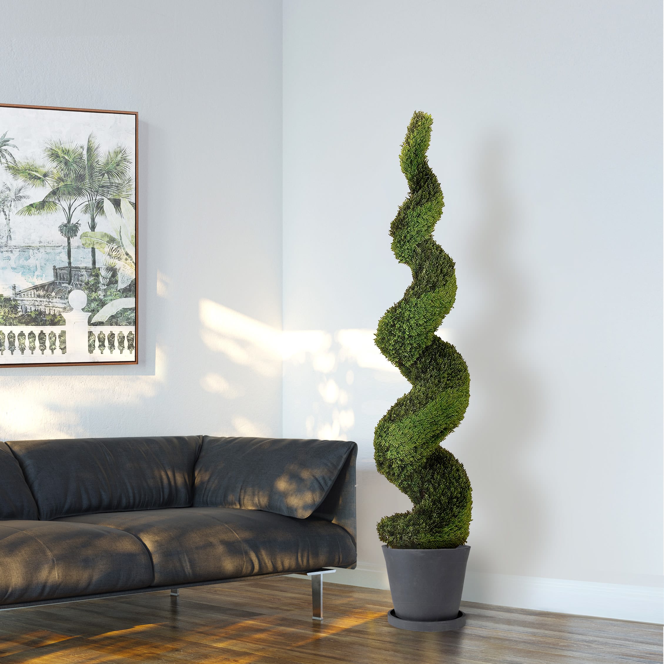 Tall Artificial Boxwood Spiral Tree