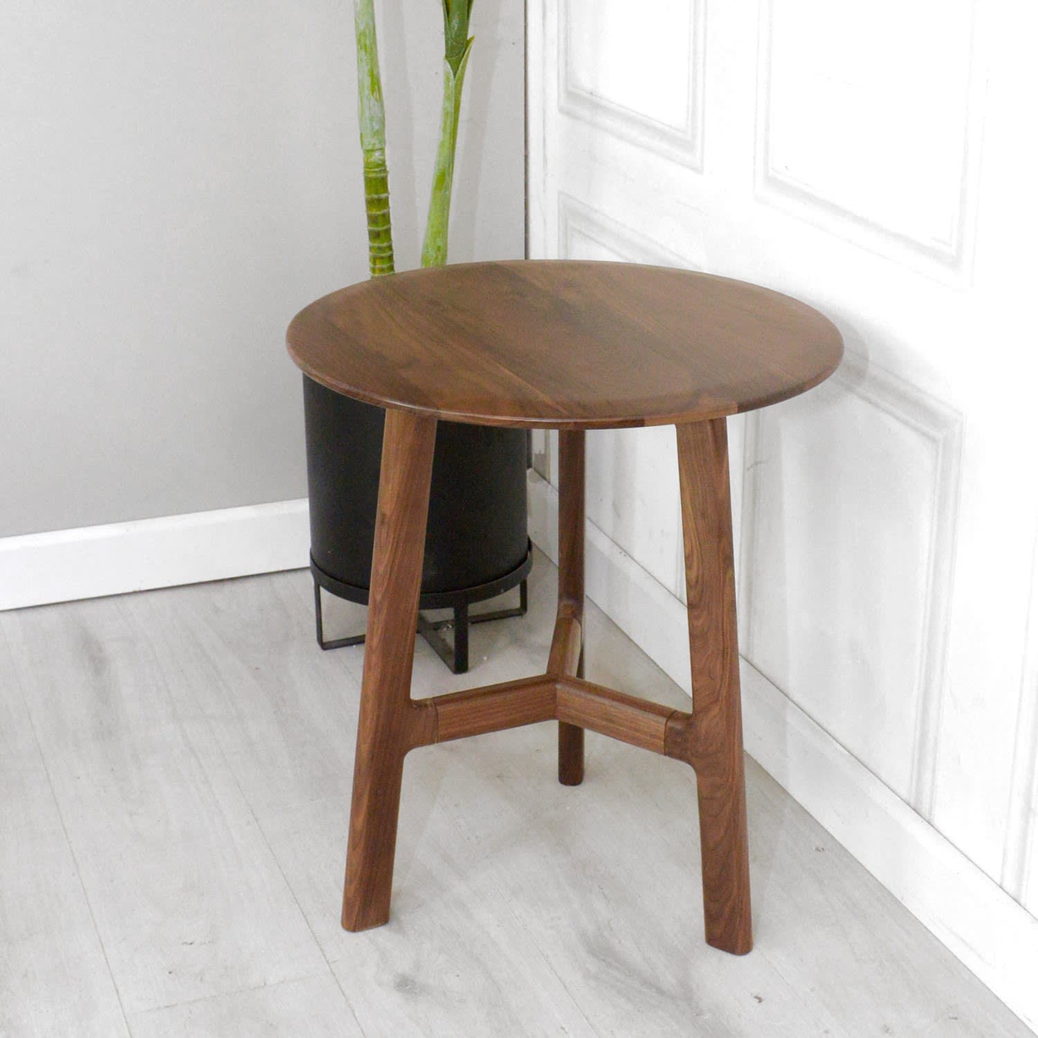 Arcade Seville Walnut Round Side Table (2 Available)