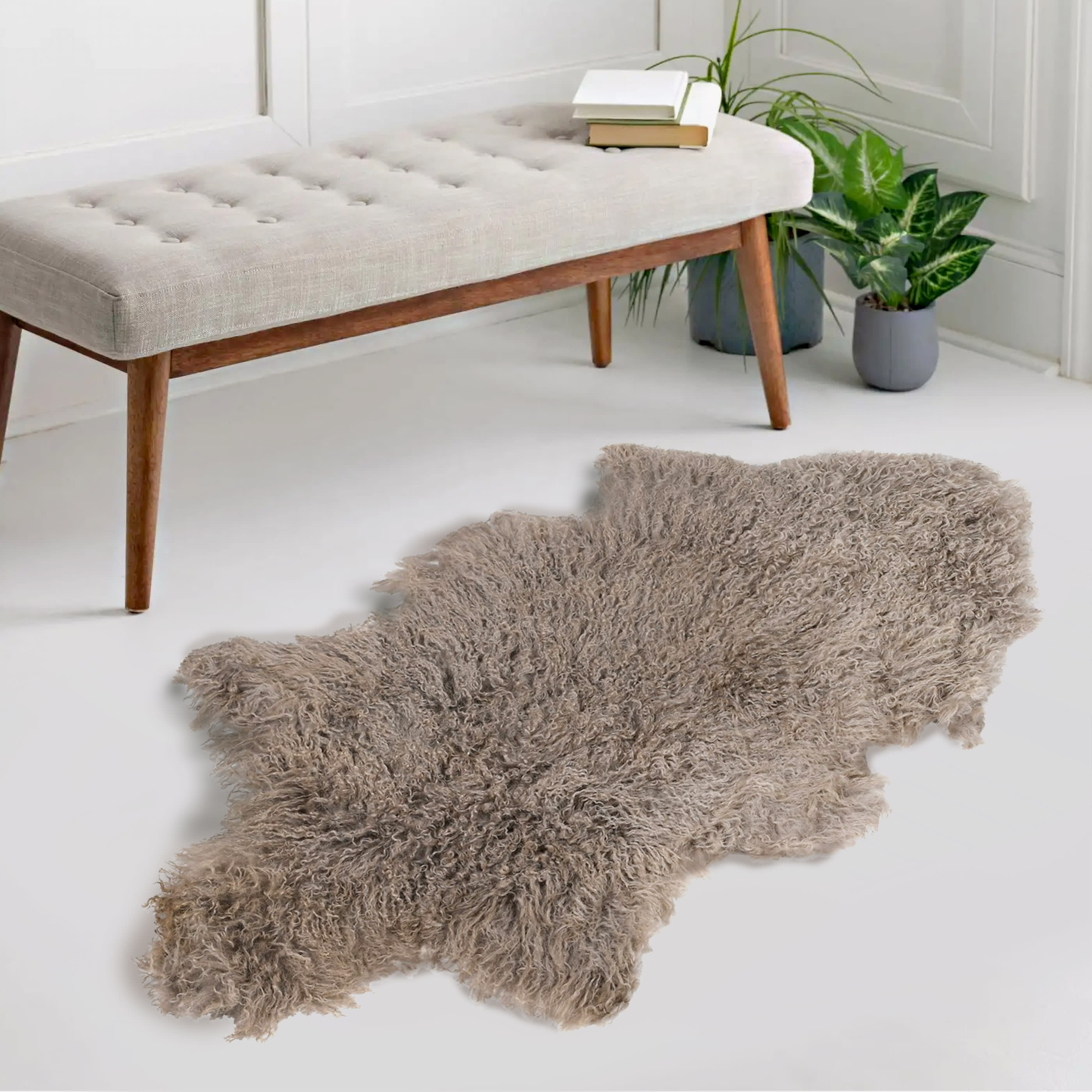 Taupe Sheepskin Rug