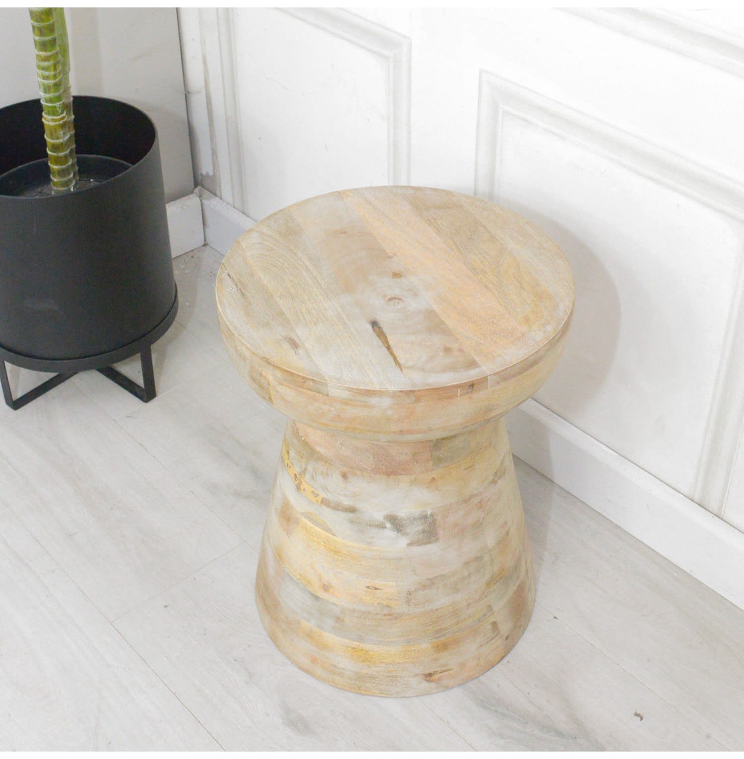 Milstead Whitewash Wooden Side Table by Gallery Direct Nicky Cornell