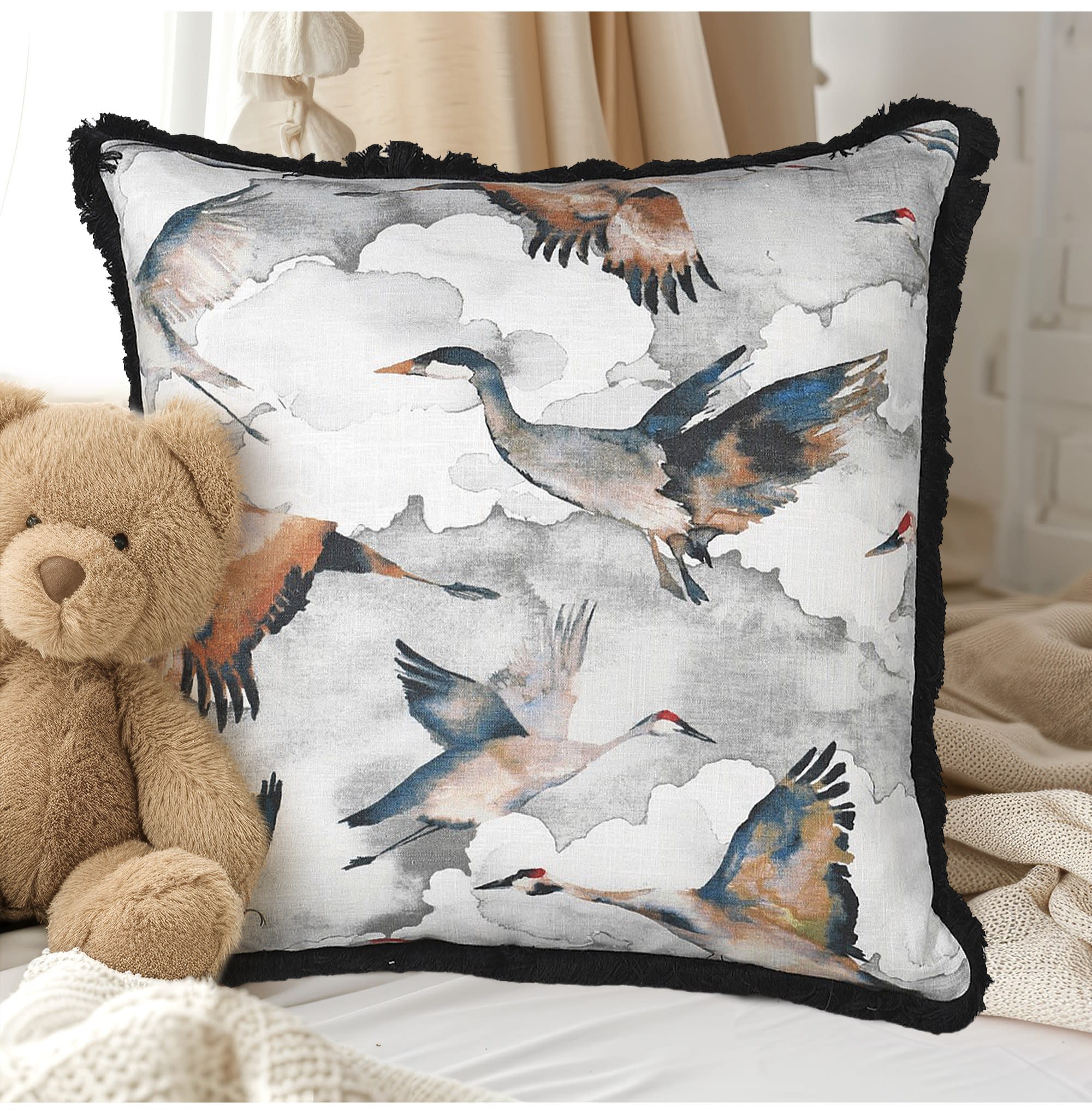 Cranes in a Cloud Cushion