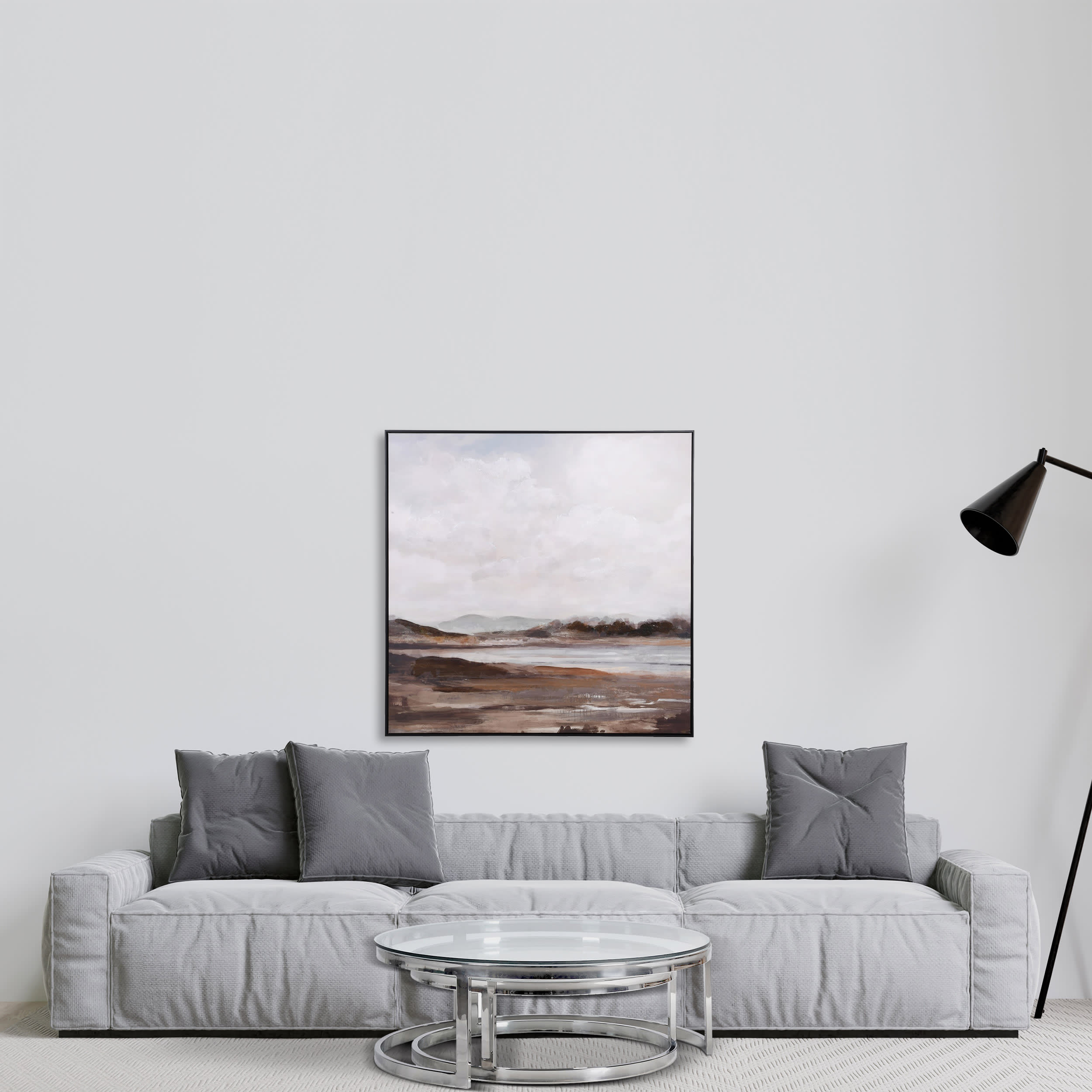 Misty Landscape Wall Canvas