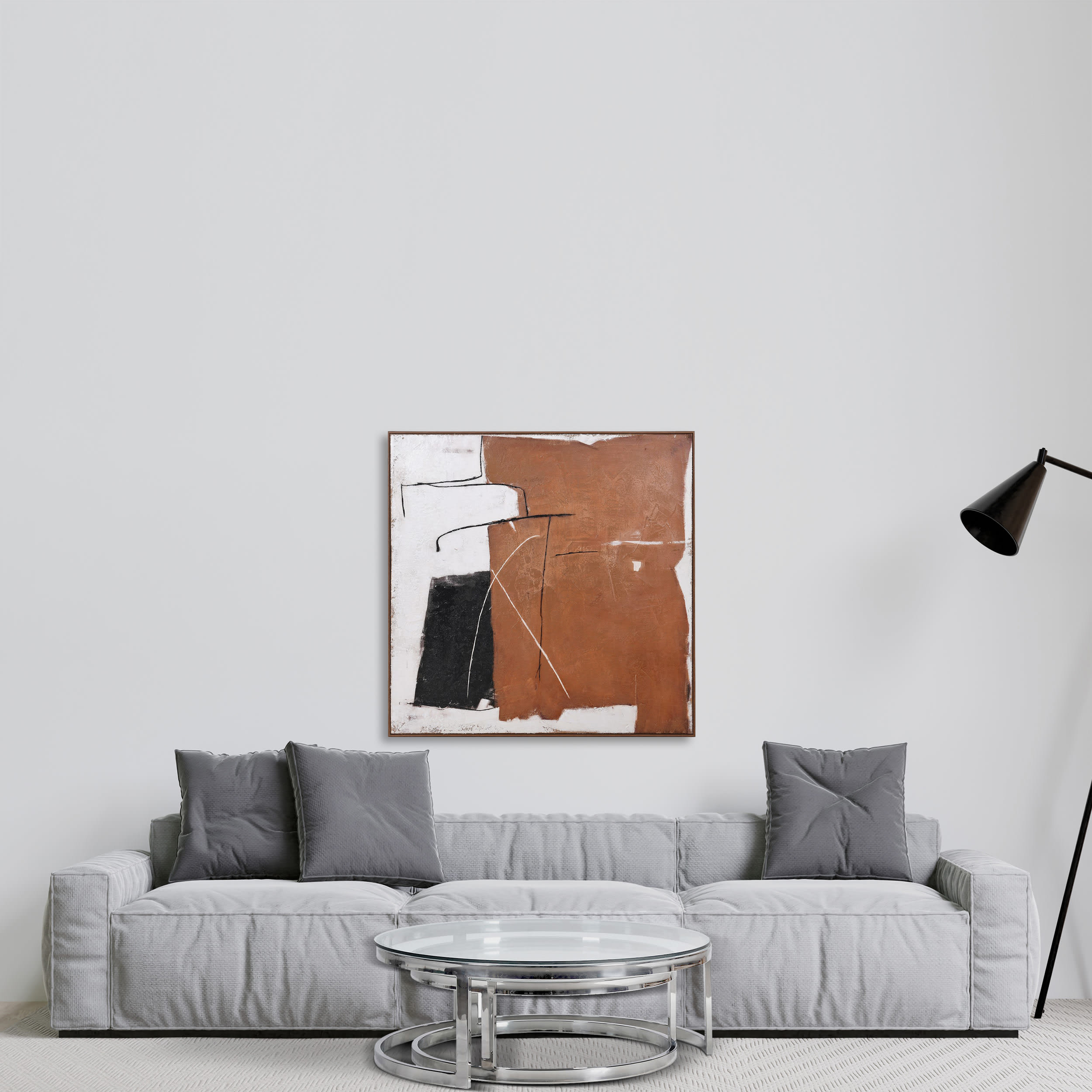 Abstract Textured Framed Wall Canvas