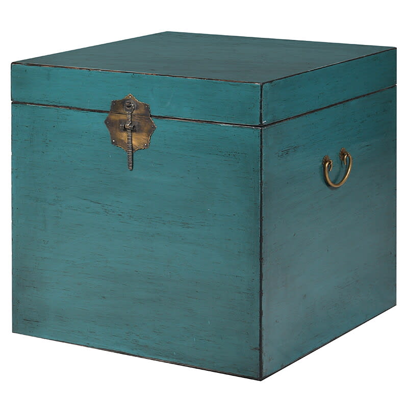 Oriental Style Blue Storage Trunk
