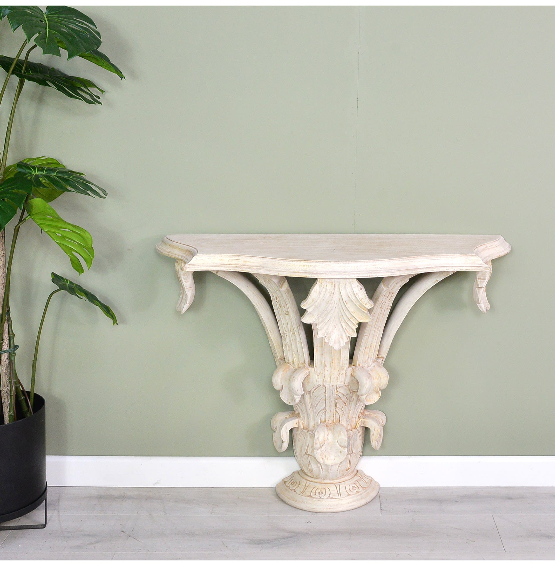 Francais Grande Leaf Hall Console Table 