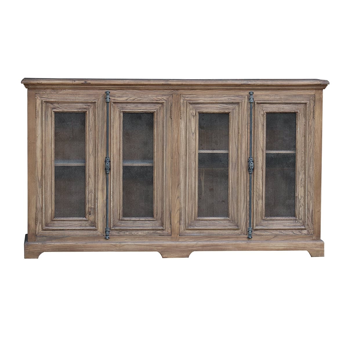 Rustic Reclaimed 4 Door Sideboard with Chicken Wire