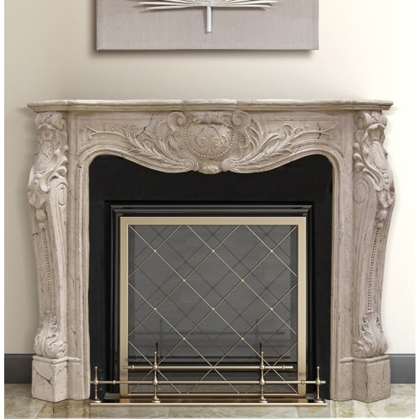 White Gloss Fire Surround and Stone Fireplace Nicky Cornell