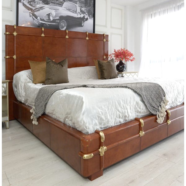 Louis Vuitton Trunk at Foot of Bed - Contemporary - Bedroom