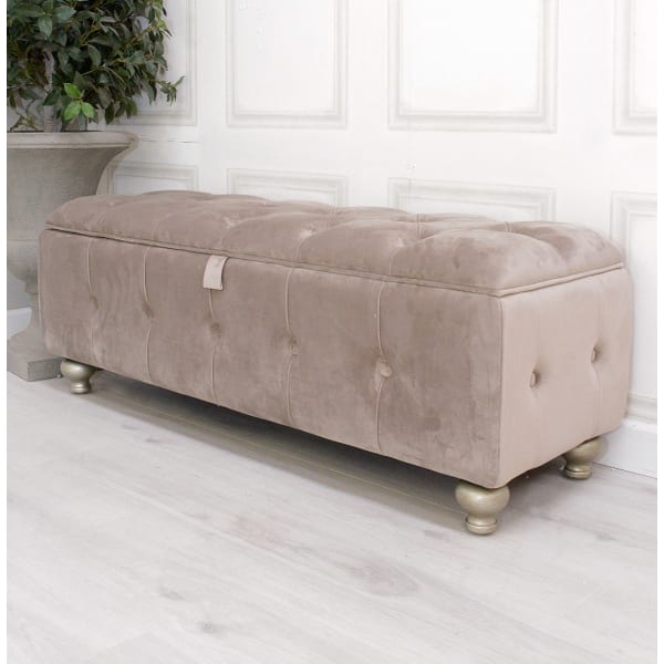 Florida Buttoned Storage Ottoman